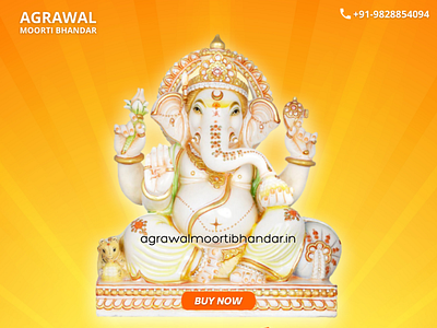 Ganesha Marble Moorti - Available at Agrawal Moorti Bhandar