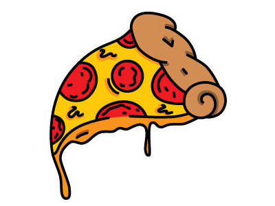 Pepperoni Sticker cheese eat food illustration pepperoni pizza slice sticker stickers vector yum