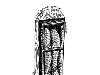 Doodle 05 // NYC Window cafe grumpu coffee personal new york city nyc sketch ink hand-drawn drawing doodles illustration