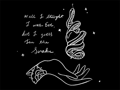 Doodle 08 // Welcome to Eden samia eden eve lyrics music sketch ink hand-drawn drawing doodles illustration