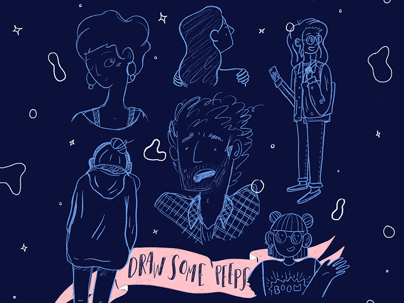 Peep Some Peeps people character nyc personal illustrator procreate ipad hand-drawn sketch doodles drawing illustration
