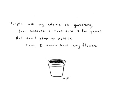 Gardening black and white drawing gardening hand drawn handwriting illustration ink ink illustration ipad originalpoetry personal plant pot poetry pot procreate simple sketch