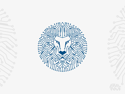 Lion Network Logo bigdata connection data digital global king link lion media metaverse network polygon power protection safety technology web wide wire wireframe