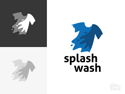 T-Shirt Splash Logo apparel blue cloth clothing creative fabric fashion fresh fun garmen laundry outfit shirt splash surf t shirt textile urban wash water