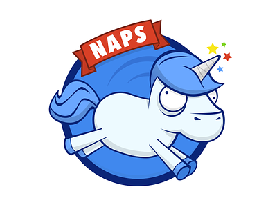 NAPS logo derp ilustration logo magic unicorn