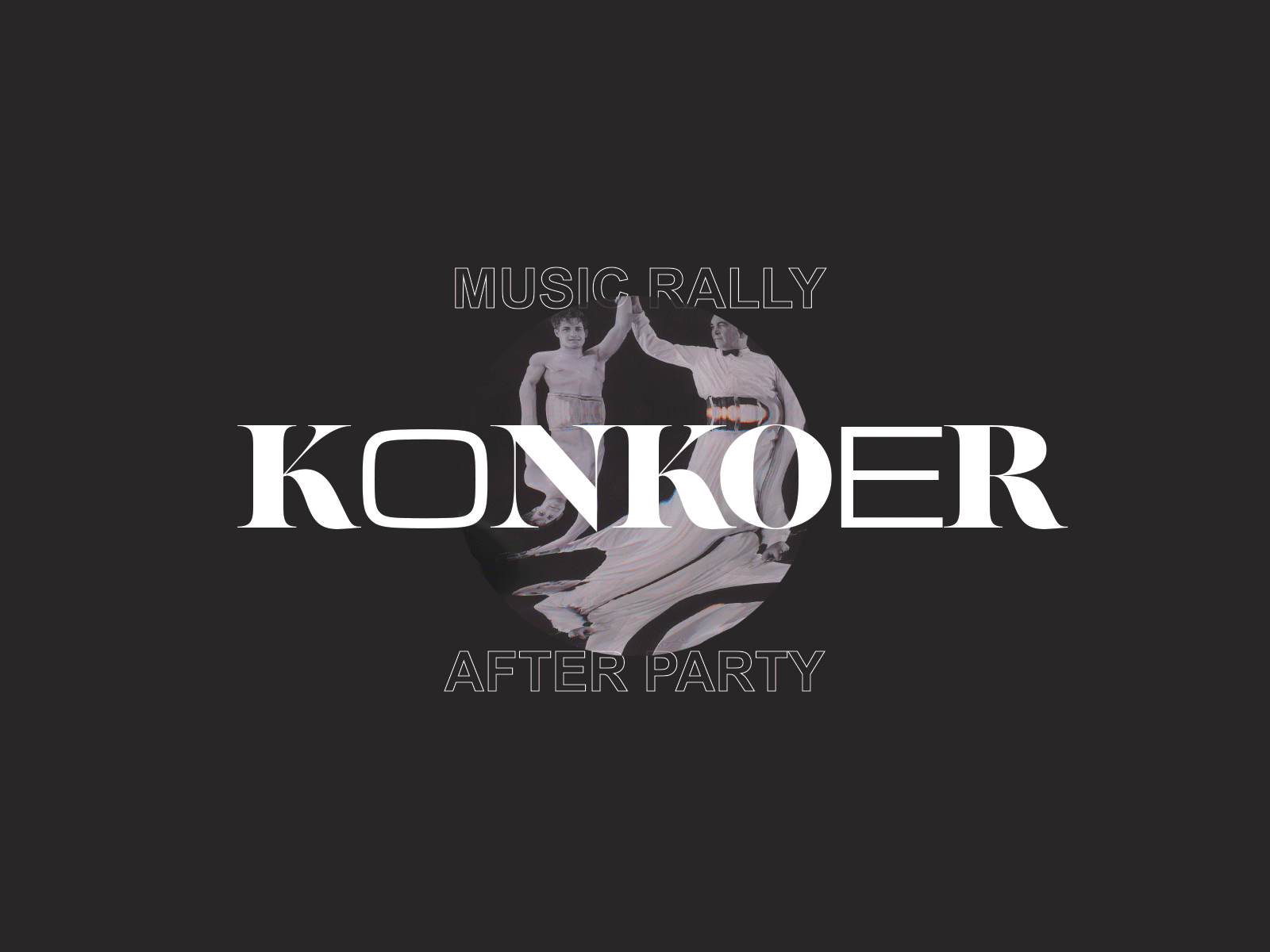 Konkoer event branding graphicdesign music art party flyer scanner
