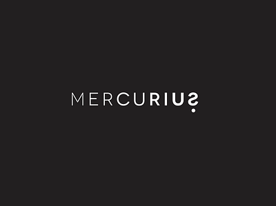 mercurius black white brand design graphicdesign logo minimal