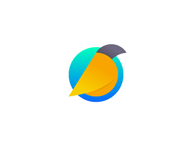 Pipit app bird colorful geometrical ios logo material design modern