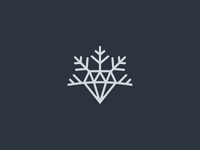 Diamond + Snowflake crown diamond logo luxury modern snowflake