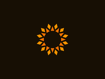 Solar industry logo energy geometric industrial logo modern power solar sun symmetrical