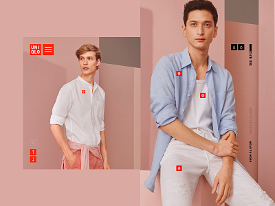 Uniqlo Catalog clothes desktop e commerce minimal red ui uniqlo ux web website