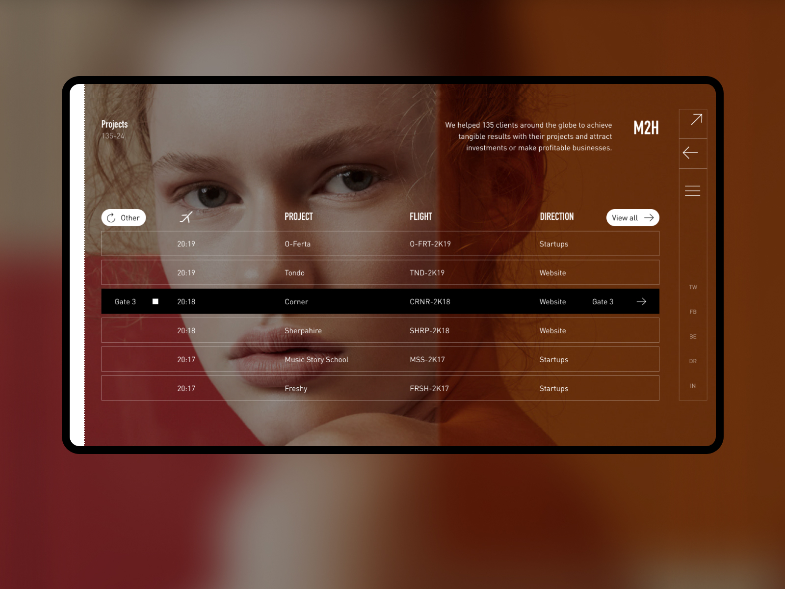 red color ui design