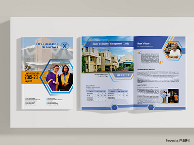 Convocation Report Xavier University, Bhubaneswar branding design layout design photo editing print design typography