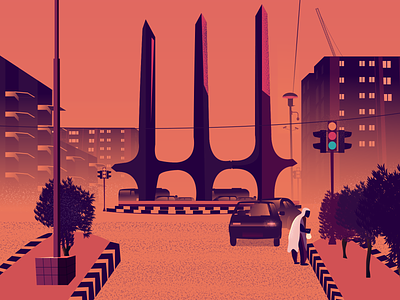 City Illustration art city graphic design illustration karachi pakistan vector