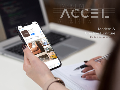 Accel__ app design logo