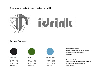i + D design logo pallete vector