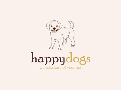 Logo design_happydogs colors design illustration logo typography