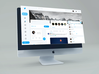 Twitter Redesign dashboard design landing page minimal minimal website social media website twitter twitter website ui