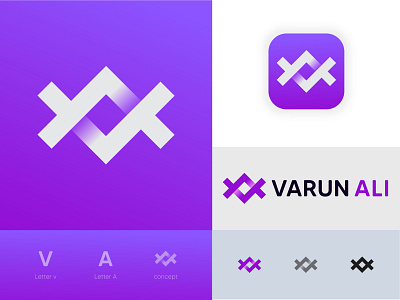 A + V logo a letter brand branding lettermark logo logo design logodesign monogram v letter