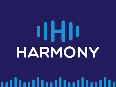 Harmony / logo design brand branding h letter lettermark logo logo design logodesign monogram music sound sounds soundwave waves