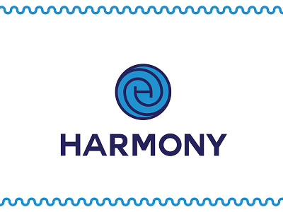 Harmony spiral logo brand branding design h letter identity lettermark logo logo design logodesign monogram