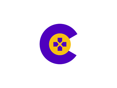 Control Logo Concept brand branding c letter control design game letter lettermark logo logo design logodesign modern monogram yellow