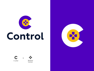 Control logo design concept brand branding buttons control game lettermark logo logo design logodesign modern monogram programe