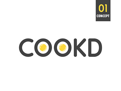 Cookd Restaurant Logo Design brand branding cooking egg food knife logo logo design logodesign logotype restaurant