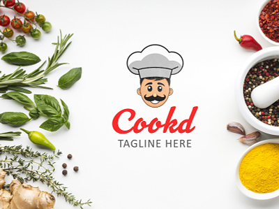 Cookd Restaurant Logo Design brand branding chef cook cooking design food lettermark logo logo design logodesign monogram restaurant