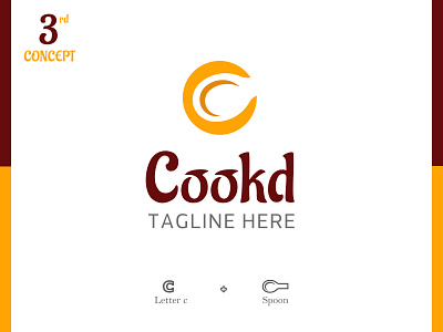 Cookd Restaurant 3 / logo design brand branding chef cookd cooking food hungry lettermark logo logo design logodesign monogram spoon