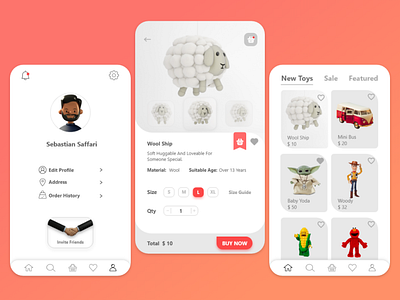 Online Toy Shop App Design