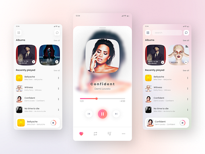 Music player app ui design