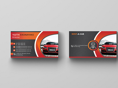 Rent A Car Business Card brand brand identity branding business card design businesscard creative design design illustrators logo logo design minimal business card minimalistic photoshop print design professional design rent a car business card design stationary vcard design