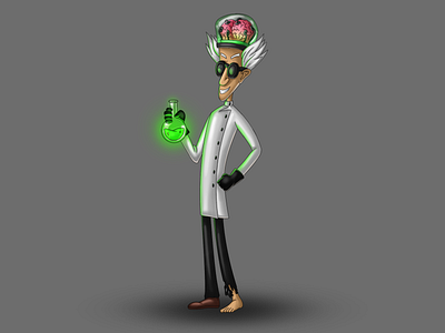 Mad Scientist art cartoon character character design design drawing mad painting scientist sketch