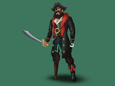 Pirate art character character design drawing game game character painting pirate