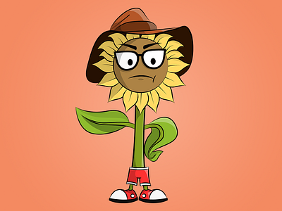 Sunflower Detective artwork cartoon illustration illustration art illustrations sunflower vector
