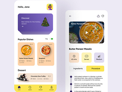 Food Recipe App ui uidesign uiux uiuxdesign uiuxdesigner user experience design user experience designer user interface designer userexperience userinterface uxui uxuidesign