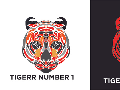 tigerr number 1 design logo modern tiger logo