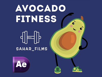 AVOCADO FITNESS aescripts after effects aftereffects animation design illustration motion motion design motion graphic motionae motiongraphics