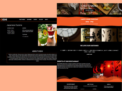 Oishi Restaurant Showcase design elementor pro web web design web developer webdesign