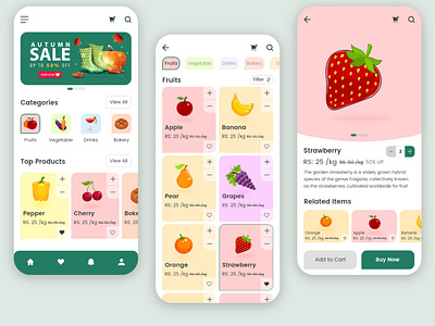 online grocery shopping by Karthik on Dribbble