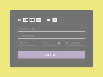 Day 002: Credit Card Form checkout credit card form daily 02 daily ui dailyui payment