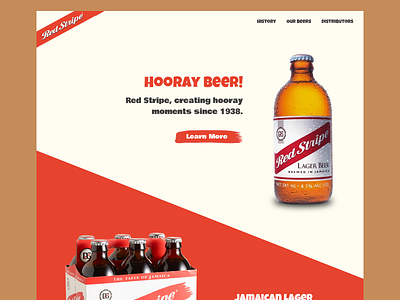 Day 003: Red Stripe Landing Page alcohol beer call to action daily 003 dailyui jamaica landing page red stripe splash page