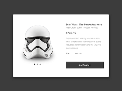 Day 012: E-Commerce Shop (Single Item) dailyui day 012 day 12 e commerce ecommerce first order helmet star wars storm trooper ui