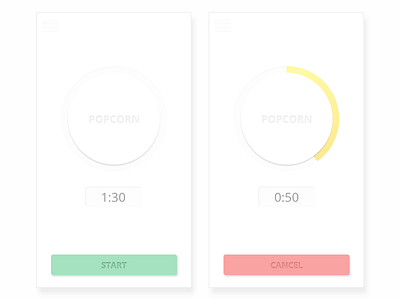 Day 014: Microwave Countdown Timer app countdown dailyui day 014 day 14 microwave timer