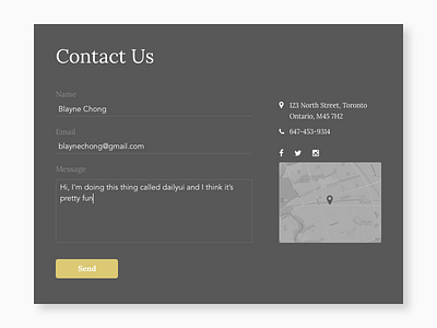 Contact Us contact us dailyui day 28 ui ux