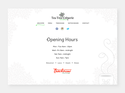 Tea Tree Creperie Concept cafe concept eatery restaurant restaurant webdesign ui website