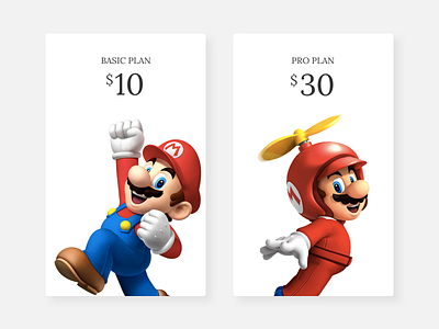 Mario Price Plan 30 dailyui price ui