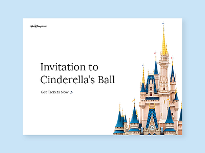 Invitation to Cinderella's Ball buy cinderella dailyui disney disney world special offer tickets ui walt disney