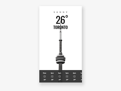 Toronto Weather 38 city dailyui day six temperature toronto tower ui ux weather